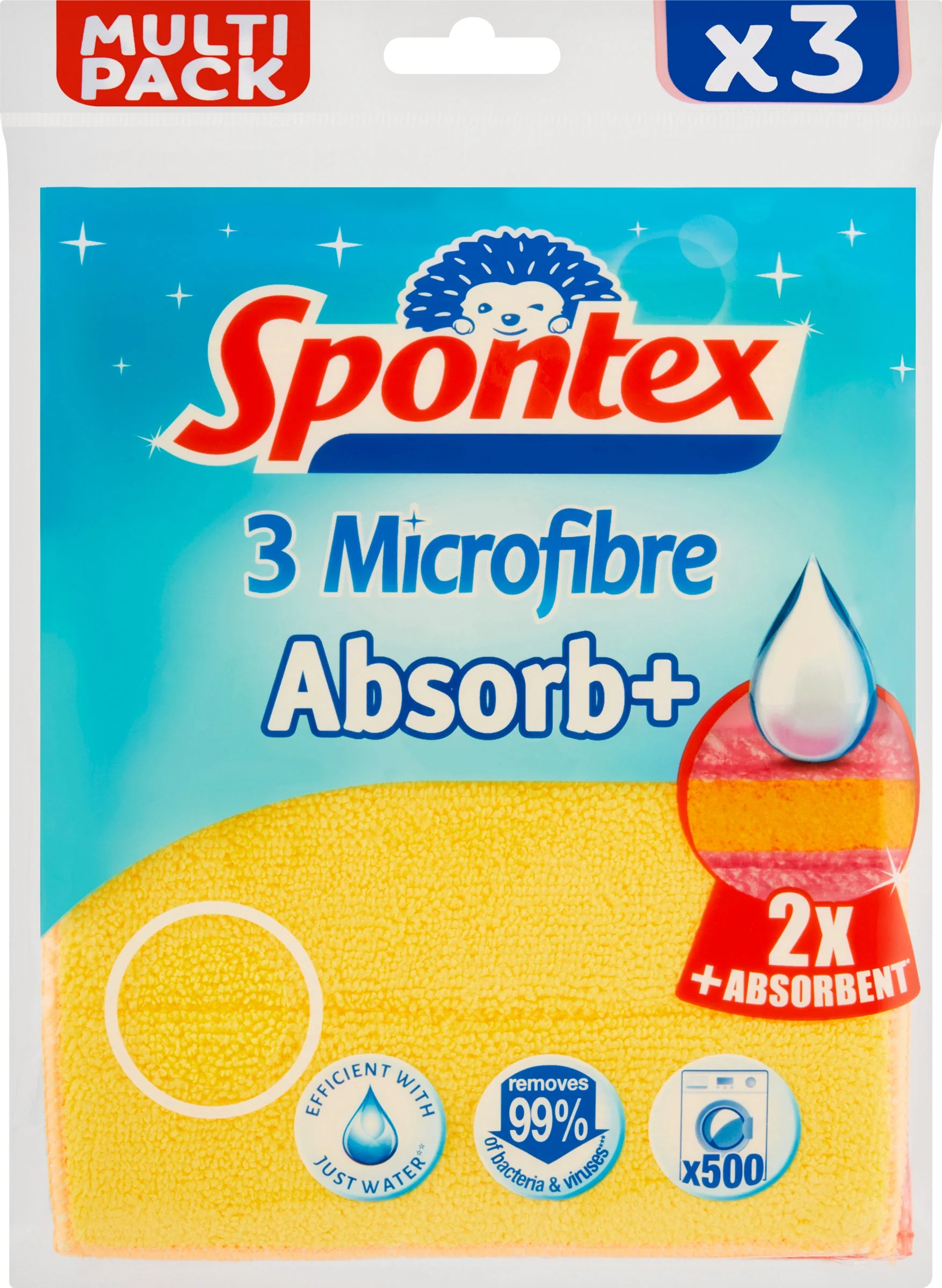 Spontex Čistiace utierky z mikrovlákna 3ks 1×3 ks, utierka z mikrovlákna