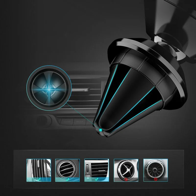 MG Magnetic Vent magnetický držiak na mobil do auta, čierny