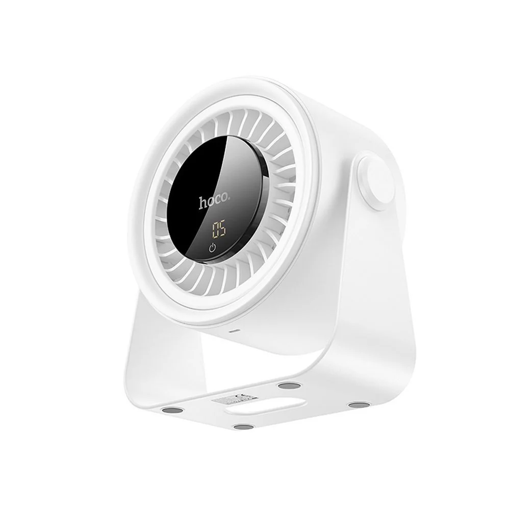 Hoco HX66 bezdrôtový stolný ventilátor, biely