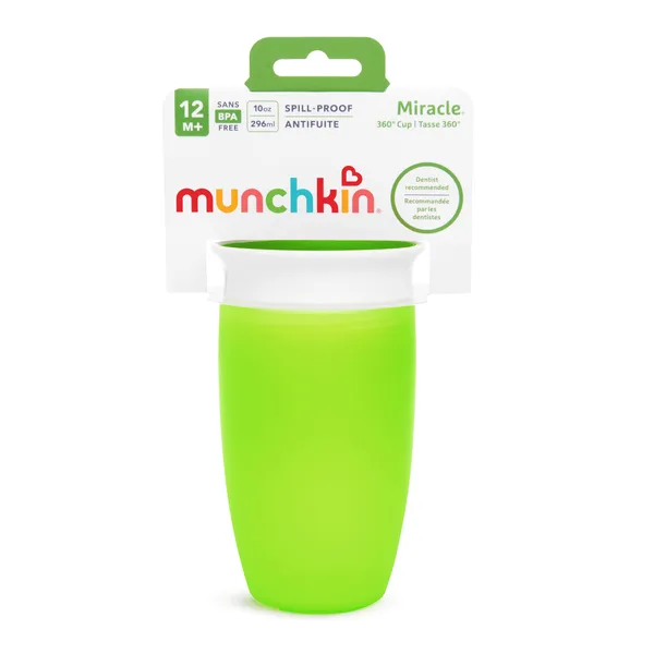 Munchkin Miracle 360° netečúci hrnček, 12m+, zelený 1×1 ks, netečúci hrnček