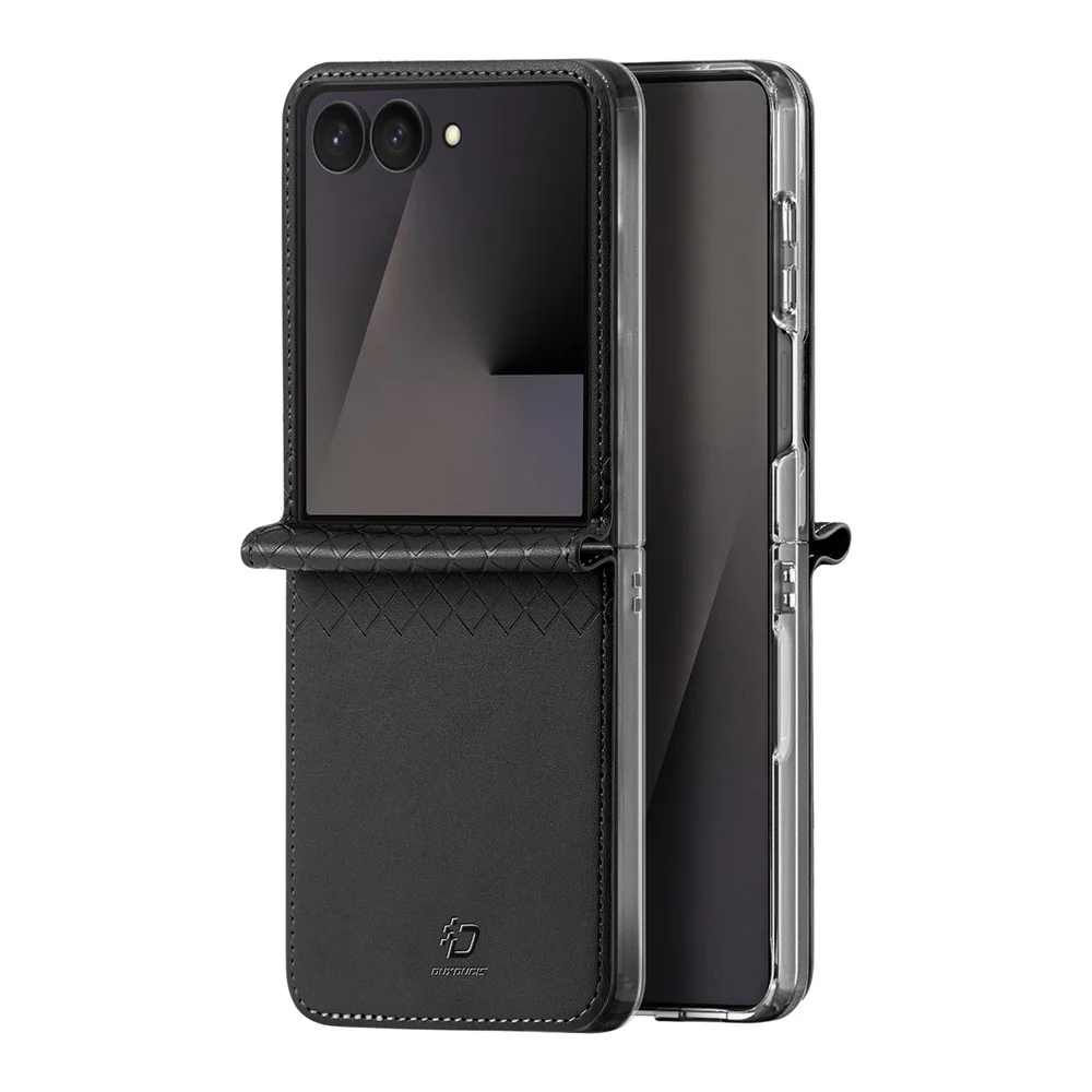 Dux Ducis Bril kožené puzdro na Samsung Galaxy Z Flip 8, čierne