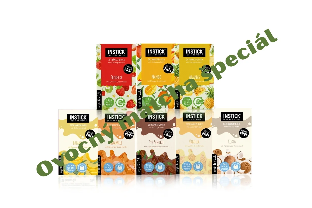 TOP balíček krémovo ovocných príchutí do matcha latte bez cukru 96 stickov na ochutenie 192 šálok matcha latte bez cukru s vitamínom C