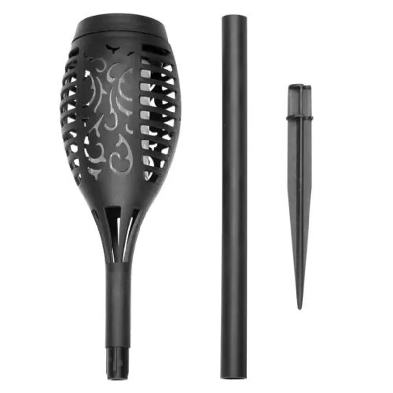 MG Garden Torch solárna lampa, čierna