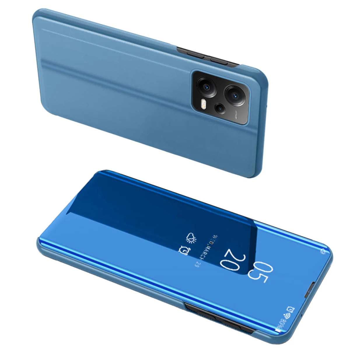 MG Clear View knižkové puzdro na Xiaomi Redmi Note 12 5G / Poco X5 5G modré
