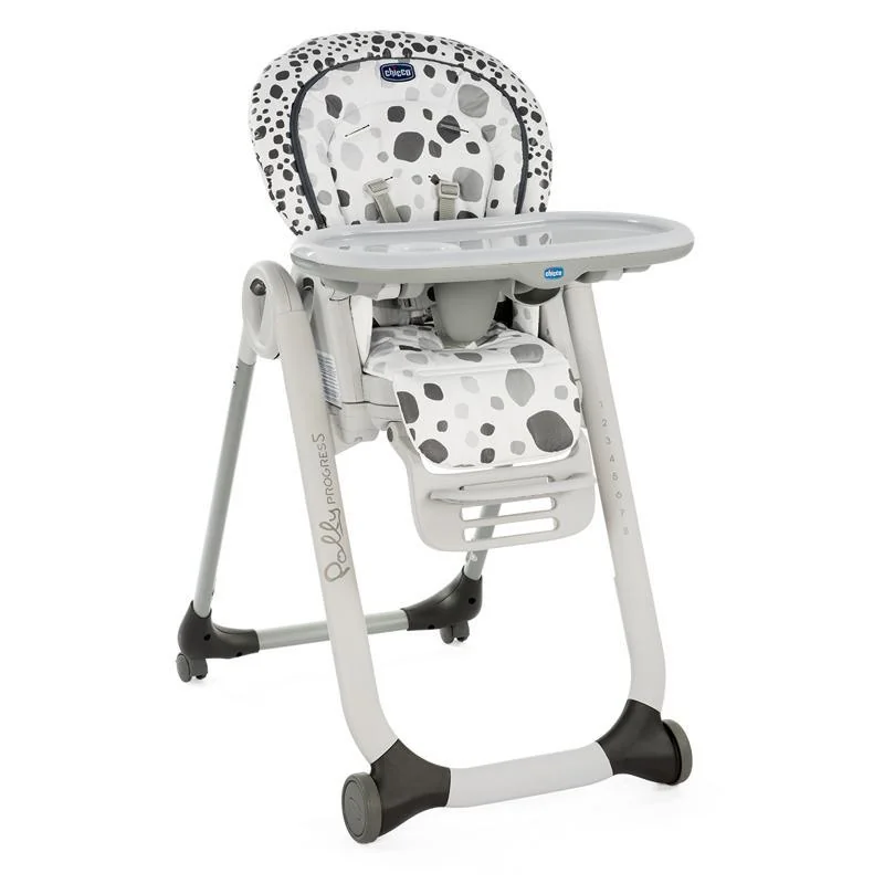 CHICCO Stolička jedálenská detská Polly Progres5 - Anthracite 1×1 ks, jedálenská stolička