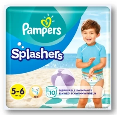 PAMPERS SPLASH JUNIOR 5-6 1×10 ks, veľkosť 5-6, detské plienky