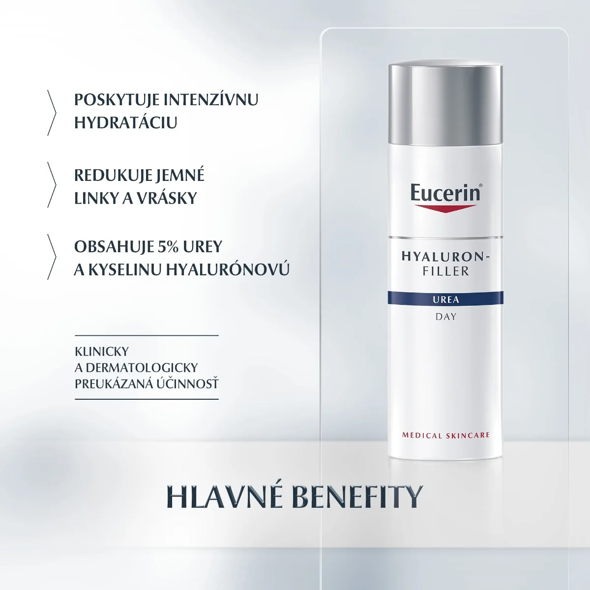Eucerin HYALURON-FILLER UREA denný krém 1×50 ml, proti vráskam pre suchú pleť
