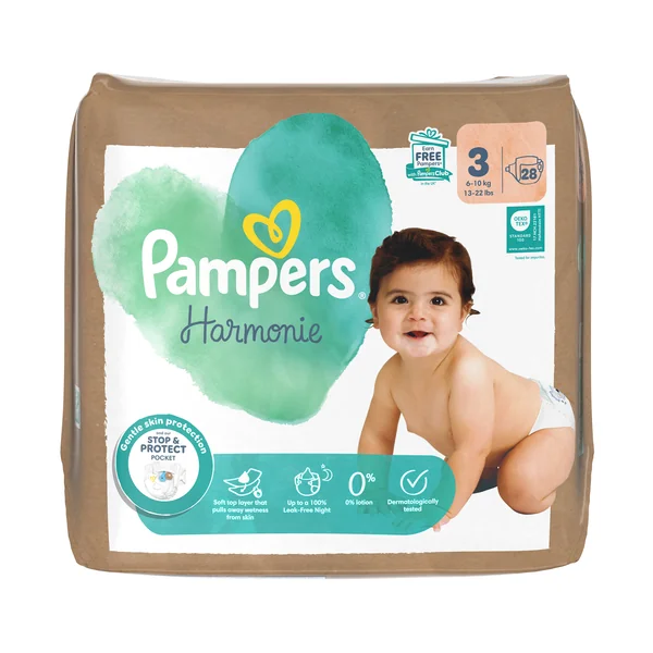 Pampers Harmonie plienky veľkosť 3, 6kg-10kg 28 ks