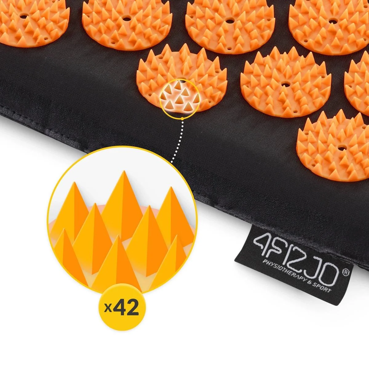4FIZJO akupresúrny set podložka+vankúš BLACK ORANGE