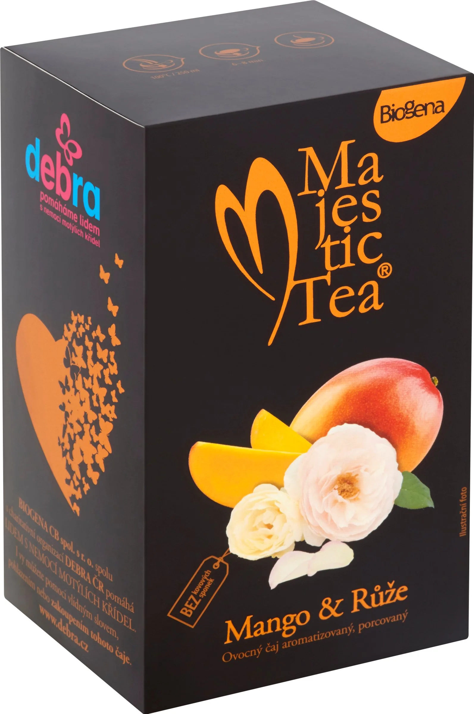 Biogena Majestic Tea Mango & Ruža 20×2,5 g (50 g), ovocný čaj
