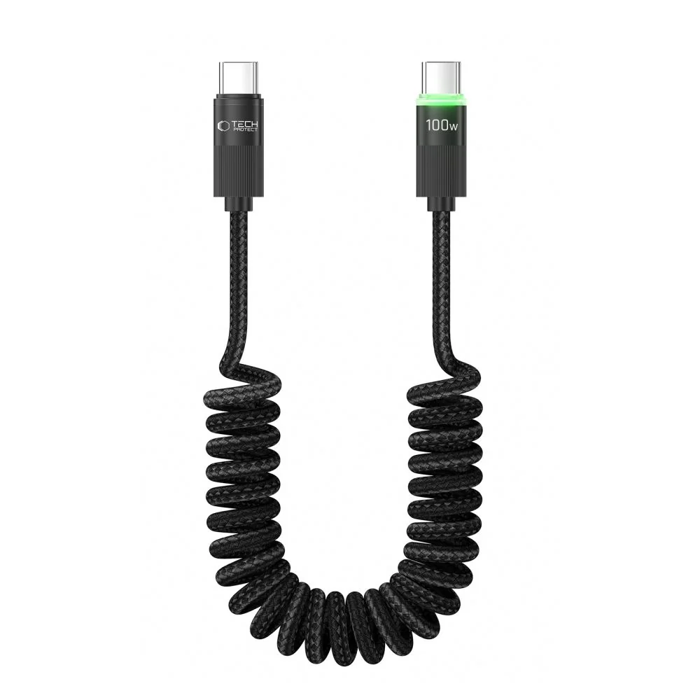 Tech-Protect UB20T kábel USB-C / USB-C 100W 5A PD 1.8m, čierny