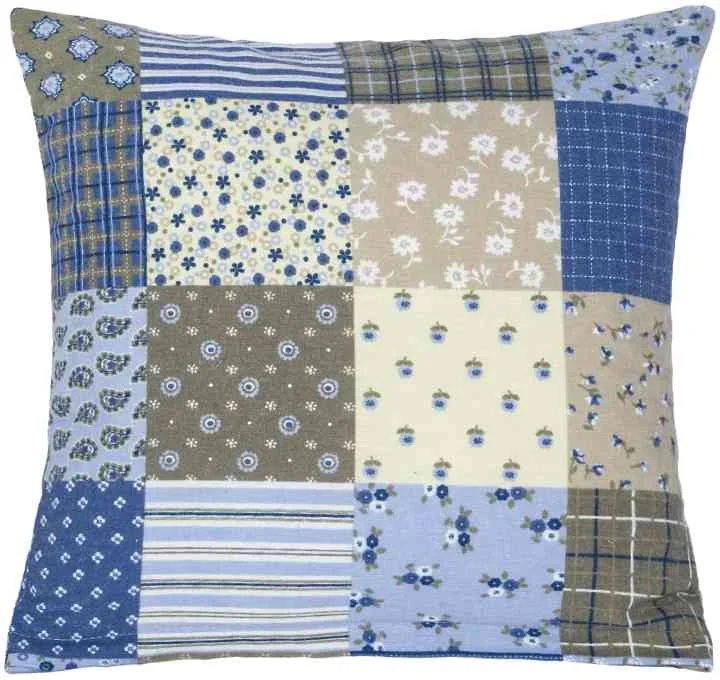 Obliečka 12/538 40x40cm modrý patchwork 1×1 ks, bavlnená obliečka na vankúš