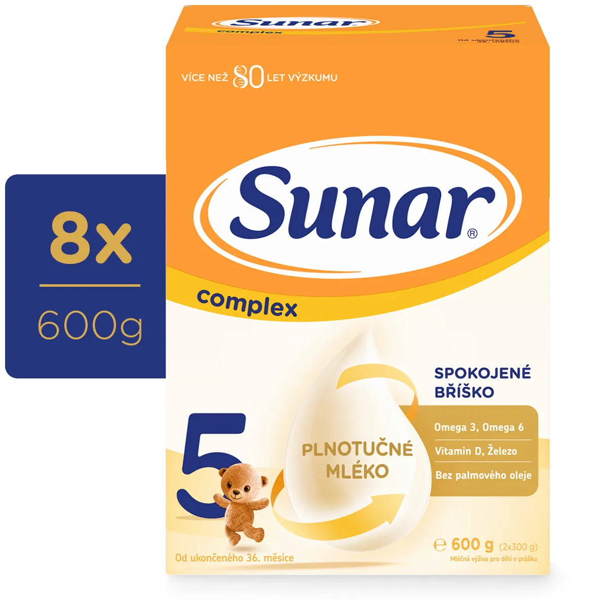Sunar Complex 5 8×600 g, detská výživa