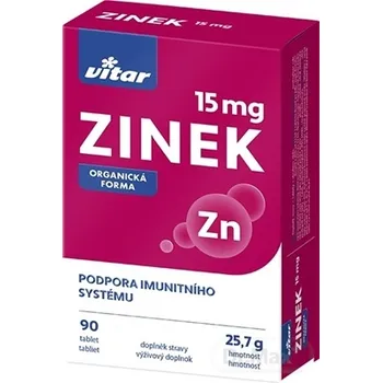VITAR Zinok 15 mg 1×90 tbl, zinok
