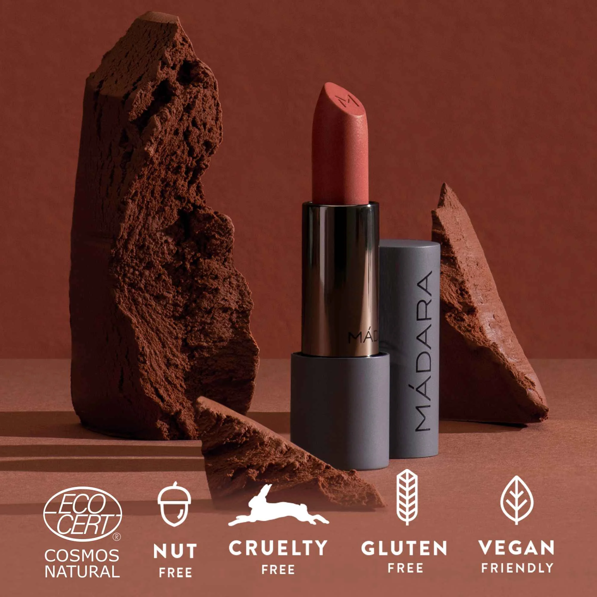 MÁDARA VELVET WEAR Matný krémovy rúž Magma 1×3,8 g, krémový rúž na pery