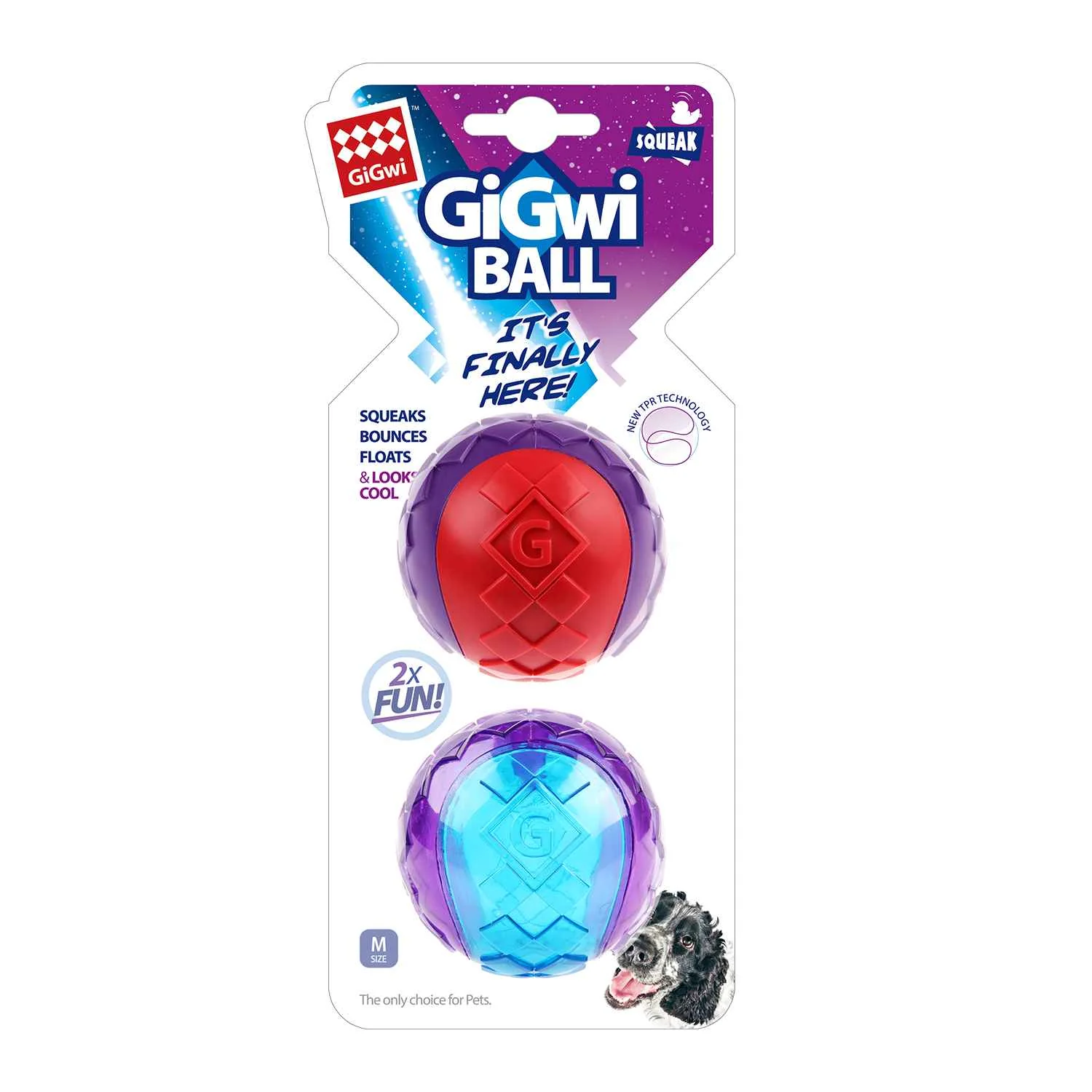 GiGwi 2 ks. Gigwi Loptičky veľkosť M 1×1 ks