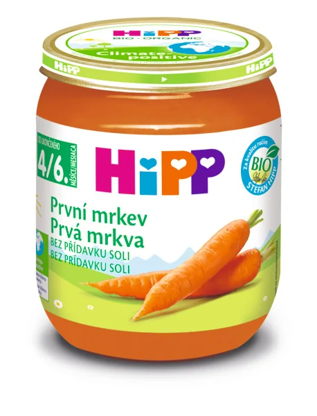 HiPP Príkrm Prvá mrkva 1×125 g, zeleninový príkrm pre deti