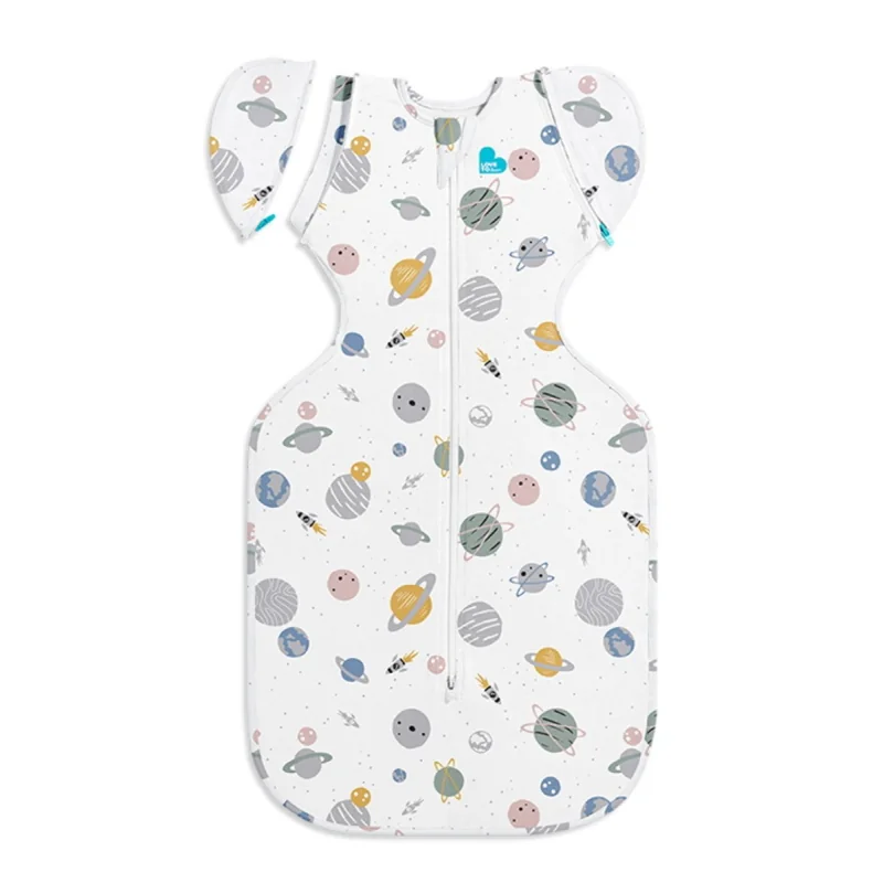 Love To Dream Swaddle UP50/50, spací vak, veľkosť M, planéty, 2 FÁZA, 3-6m, 6-8,5kg