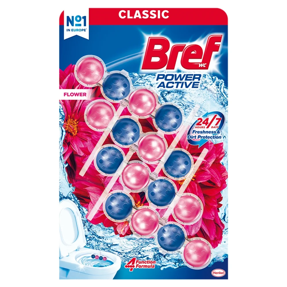Bref Power Active Flower WC blok 4×50 g