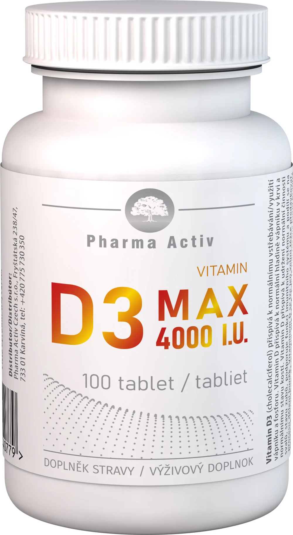 Vitamin D3 max 4000 I.U. 100 tbl