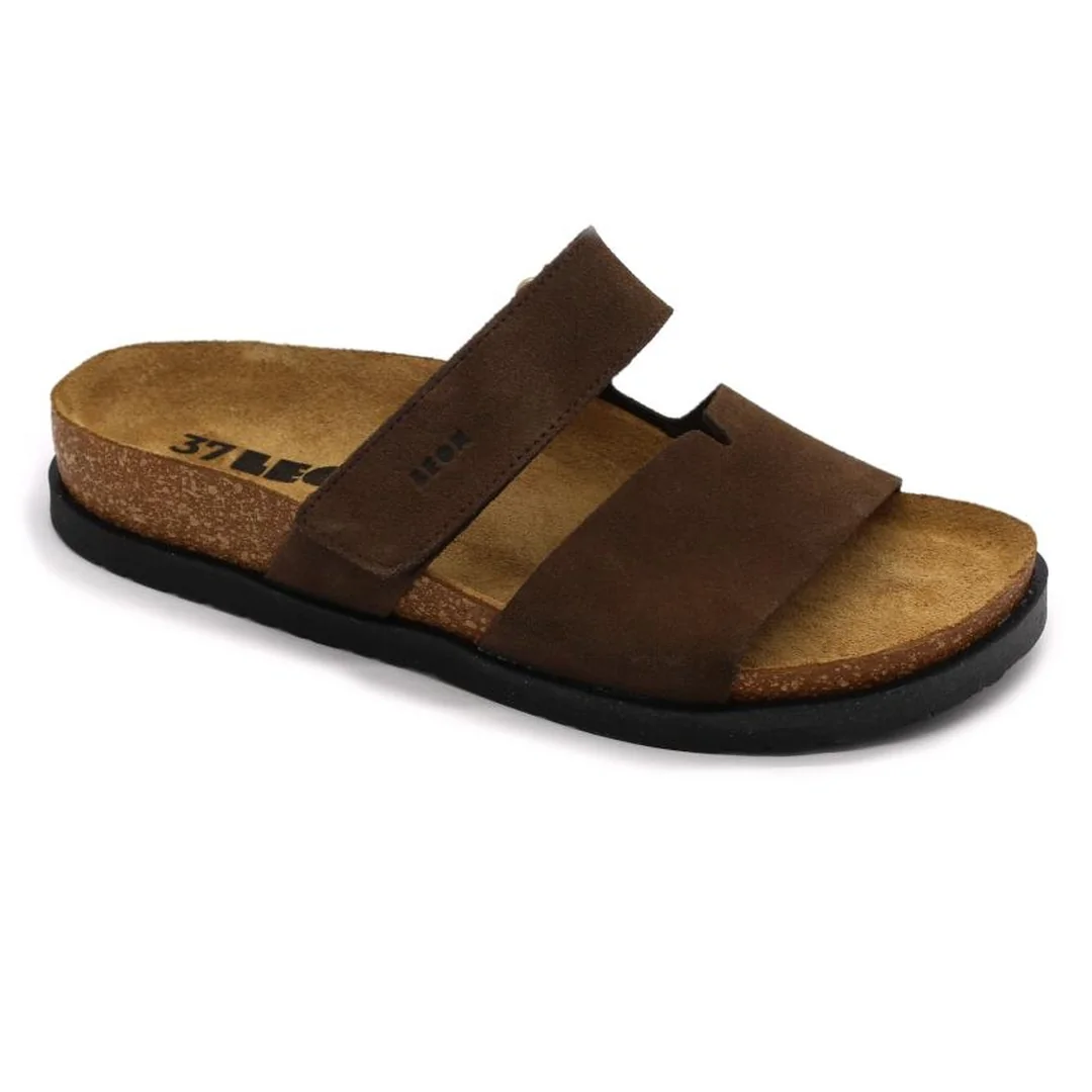 7020 Dámska zdravotná kožená obuv s prackou 37 - 24cm, hnedá, 3,5 cm