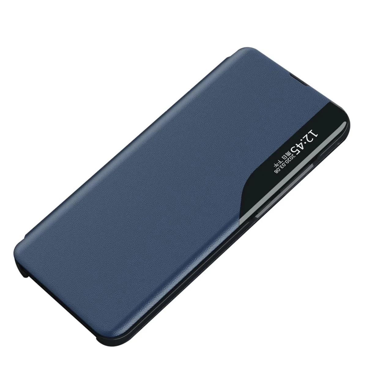 MG Eco Leather View knižkové puzdro na iPhone 16e, modré