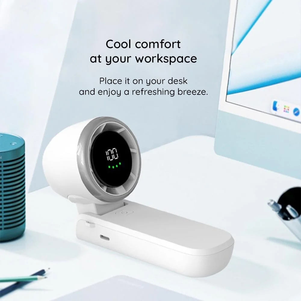 Mini ventilátor s LED displejom Výkonný mini ventilátor