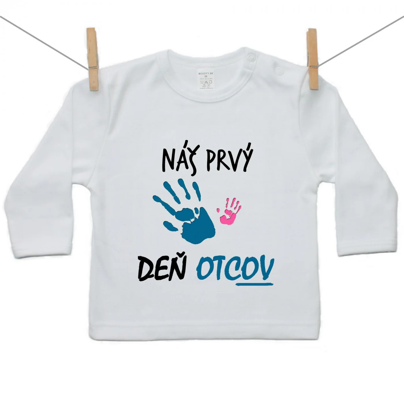 Boodyy Tričko s dlhým rukávom Náš prvý deň otcov (dievča) Veľkosť: 122