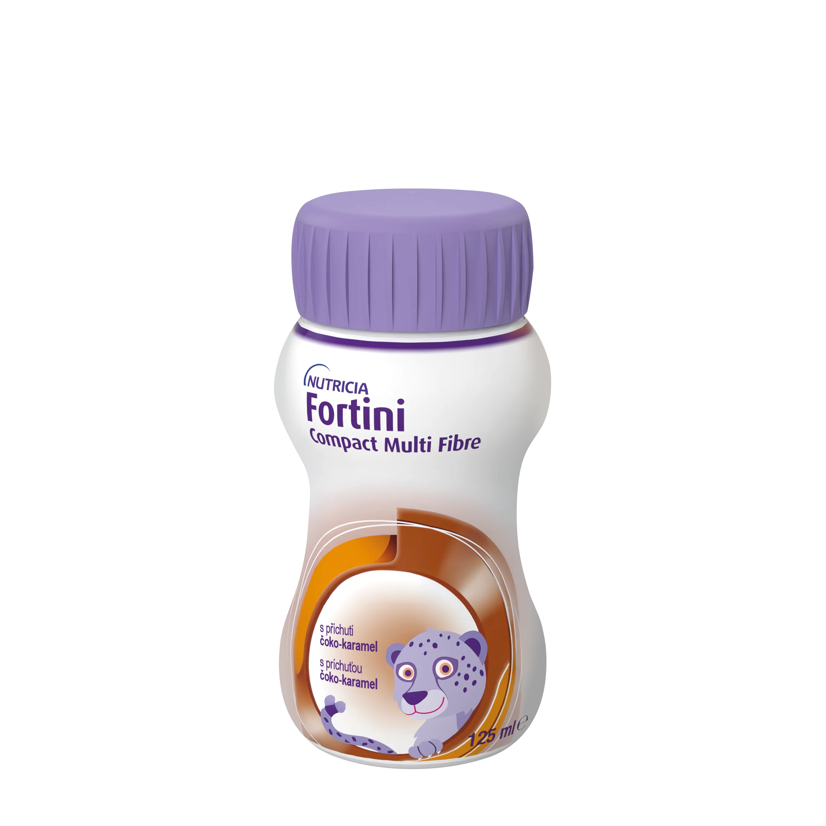 Fortini Compact Multi Fibre s príchuťou čokoláda-karamel 4×125 ml, tekutá výživa pre deti