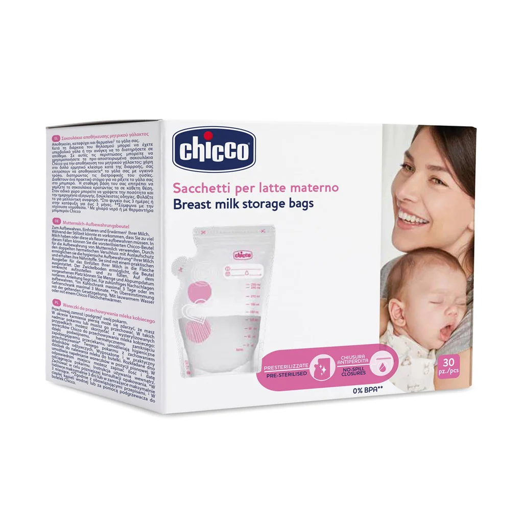 CHICCO Sáčky na materské mlieko 250 ml 30 ks 1×30 ks, sáčky na materské mlieko