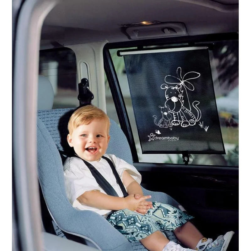 Dreambaby Nastaviteľná obojstranná roleta do auta s UV filtrom s motívom tigra PCR236P_F
