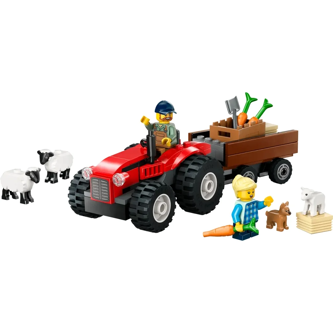 LEGO® City 60461 Červený traktor s prívesom a ovcami