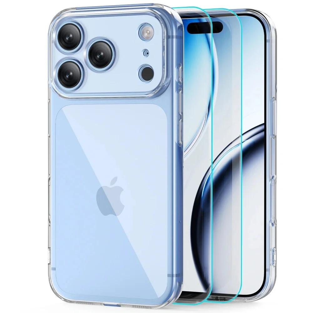 Tech-Protect FlexAir kryt + 2x ochranné sklo na iPhone 17 Pro / 18 Pro, priesvitné