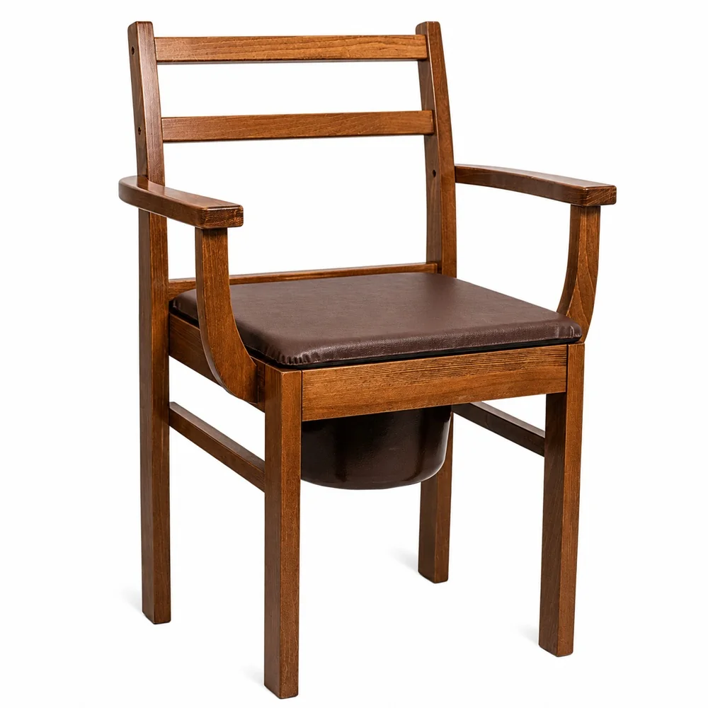 Toaletné kreslo drevené K85996 - tmavá