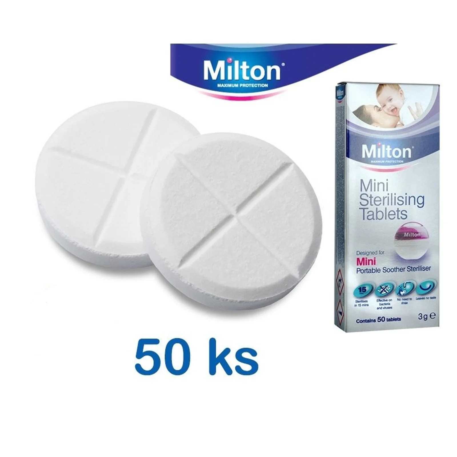 Sterilizačné tablety 50ks (MIL002)