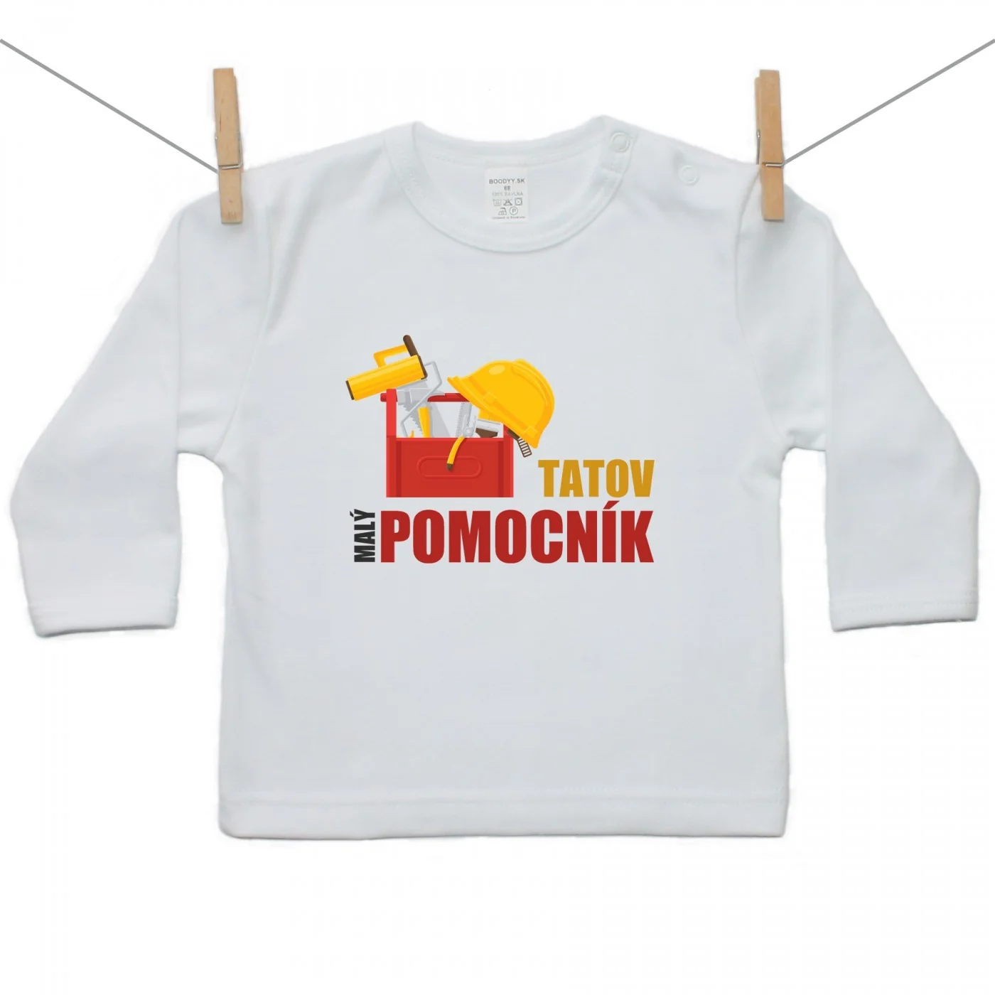 Boodyy Tričko s dlhým rukávom Tatkov malý pomocník Veľkosť: 68