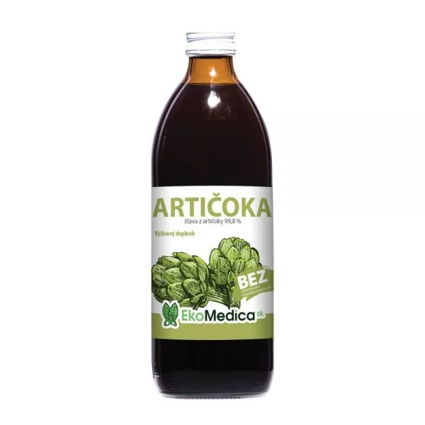 EkoMedica SK - Artičoka 99,8% šťava 1×500 ml, pitie