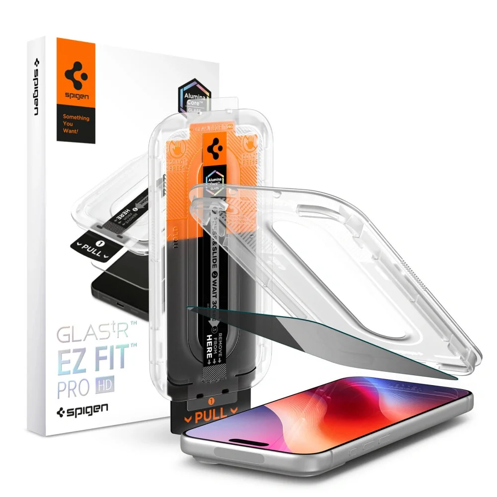 Spigen Glas.Tr Ez Fit Privacy ochranné sklo na iPhone 18 Pro Max, čierne