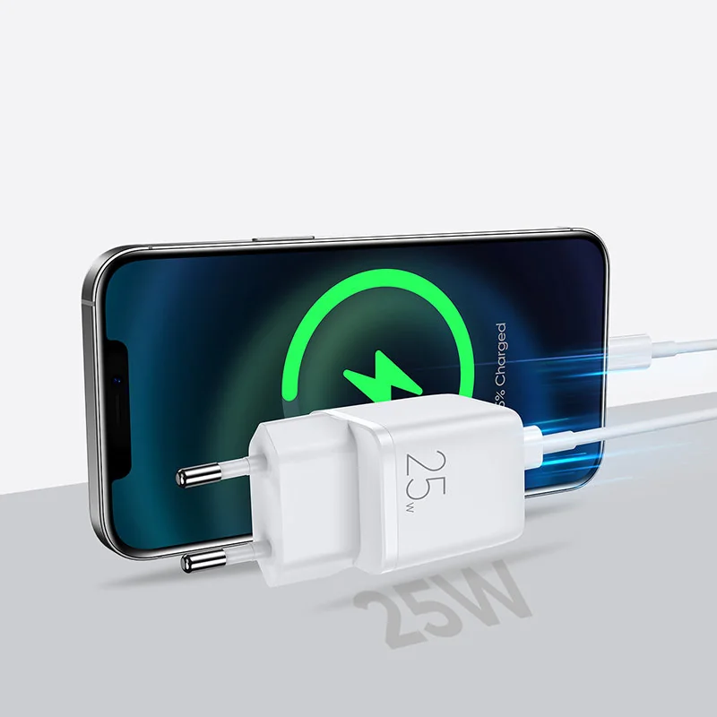 Joyroom Mini Fast Charger sieťová nabíjačka USB-C 25W 3A, biela