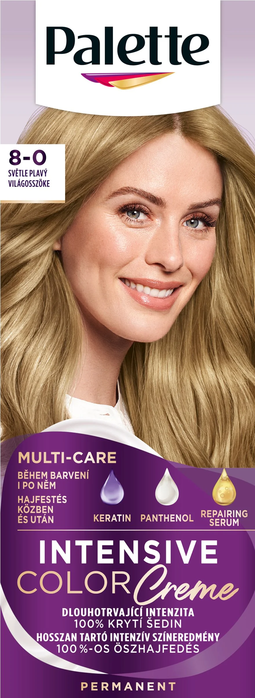 Palette Intensive Color Creme 8-0 Svetloplavý 1×1 ks, farba na vlasy