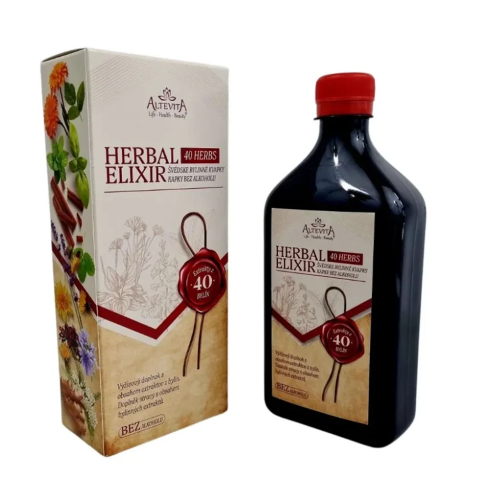 Herbal Elixir švédske kvapky bez alkoholu 500ml