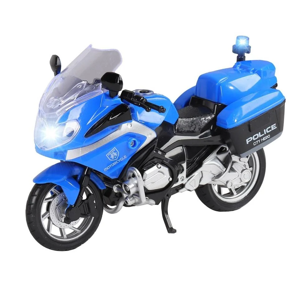 Motorka polícia s efektmi 18cm 