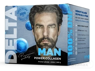 MAN power COLLAGEN príchuť jahoda-citrón prášok 240g 1×240 g, kolagén