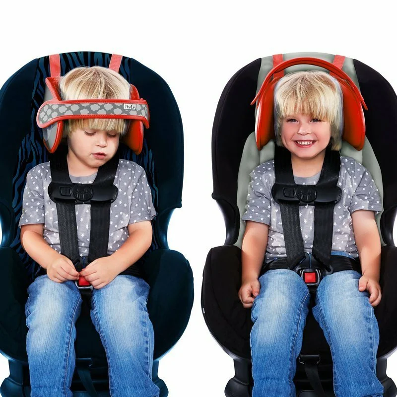 NapUp čelenka do autosedačky na podporu hlavy - červená