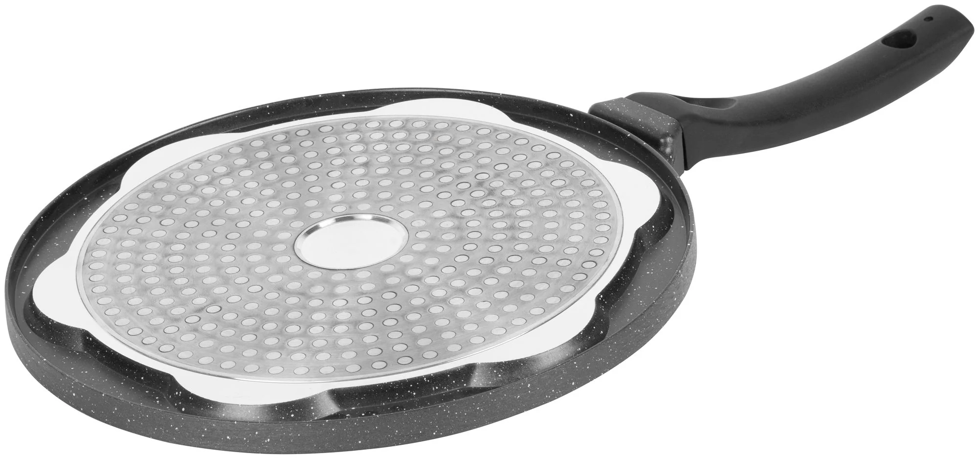 MagicHome panvica na lievance a volské oko, 1 ks 27 cm, indukcia, smajlíky, 7 priehlbín