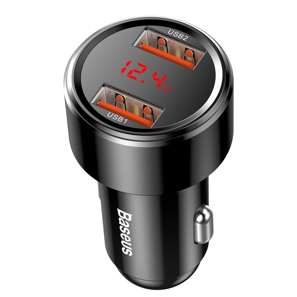 Baseus Magic Series autonabíjačka 2x USB QC3.0 6A, čierna