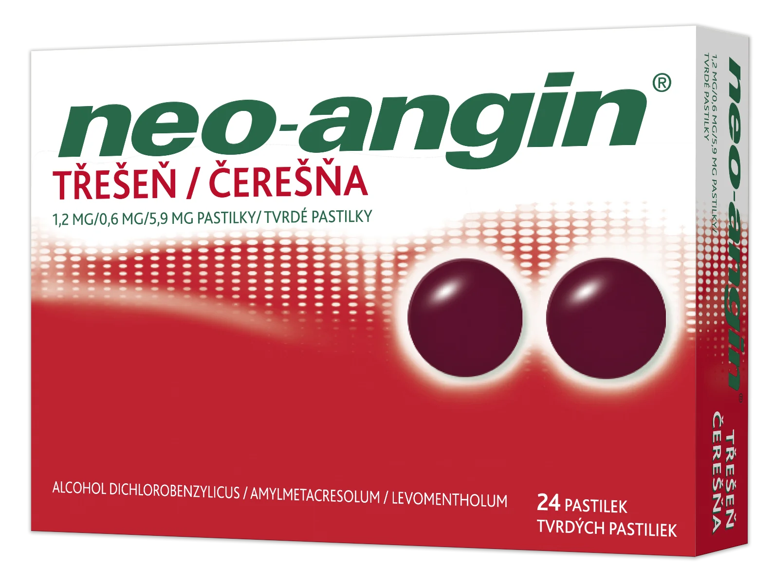 Neo-angin čerešňa tvrdé pastilky 1×24 ks, liek