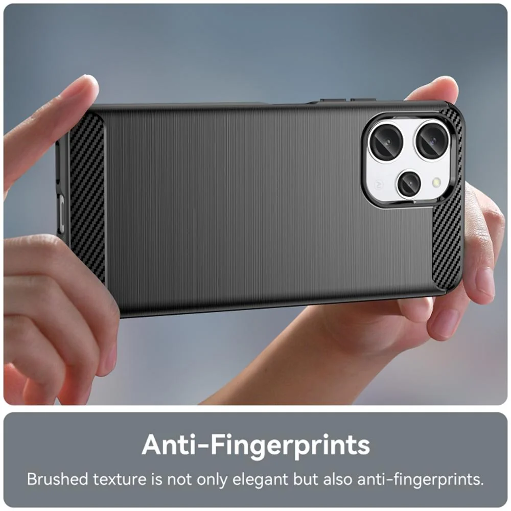 Puzdro Carbon Shield TPU pre Xiaomi Redmi 12 - Čierna