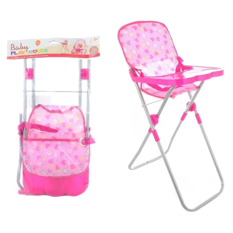 Stolička pre bábiky ružová 61cm