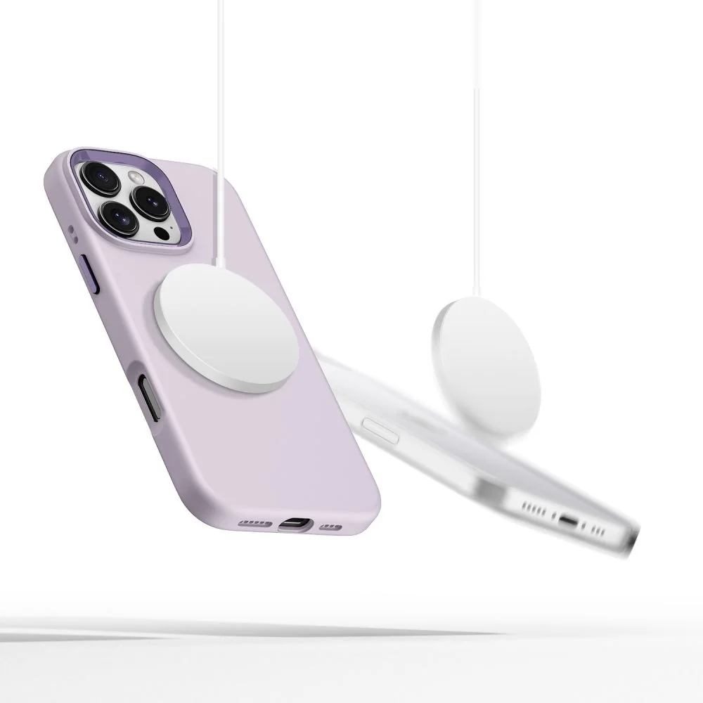 Tech-Protect Silicone Pure MagSafe kryt na iPhone 16 Pro Max, fialový